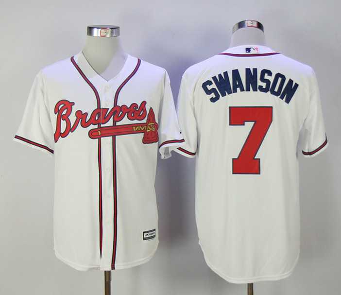 Atlanta Braves #7 Dansby Swanson White Cool Base New Cool Base Stitched Jersey,We sell and wholesale Atlanta Braves #7 Dansby Swanson White Cool Base New Cool Base Stitched Jersey on line form chian!
